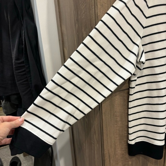 Lauren Ralph Lauren 2X Knit Pullover Mock Neck Henley Silver Buttons Top - Picture 7 of 11